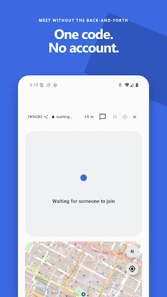 wherio live friend compass preview from its public store listing